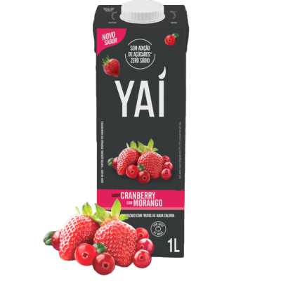 YAÍ SUCO CRANBERRY C/ MORANGO 1L